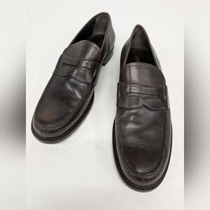 Prada Men's Brown Leather Loafers 12